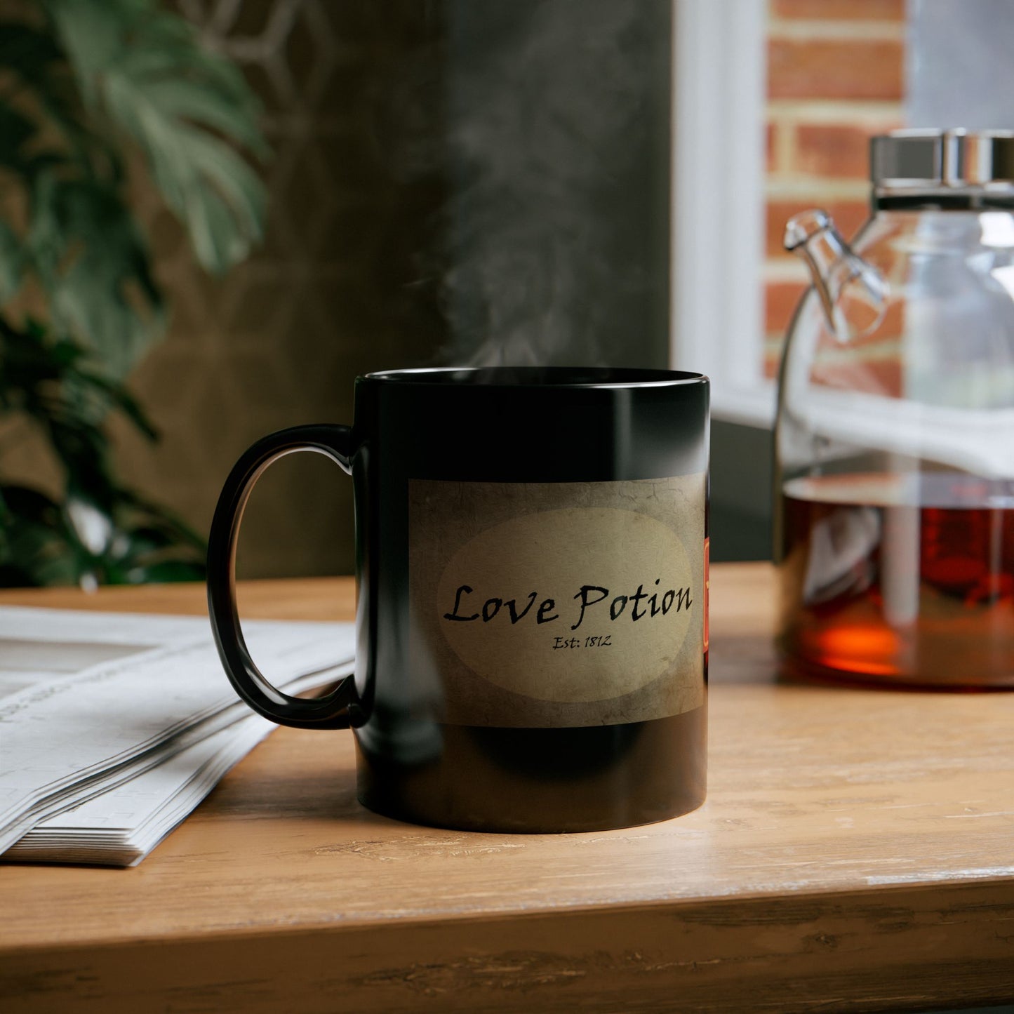 Enchanting Potion Black Mug | Perfect Gift for Witches, Coffee Lovers, Halloween Decor, Unique Homeware, Magical Drinkware
