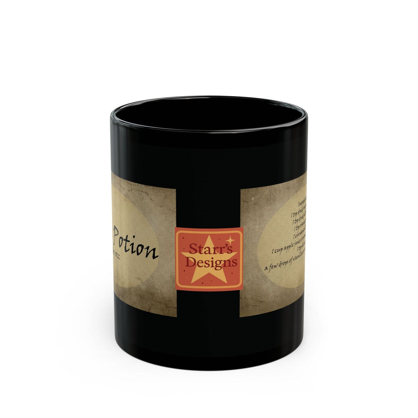Enchanting Potion Black Mug | Perfect Gift for Witches, Coffee Lovers, Halloween Decor, Unique Homeware, Magical Drinkware