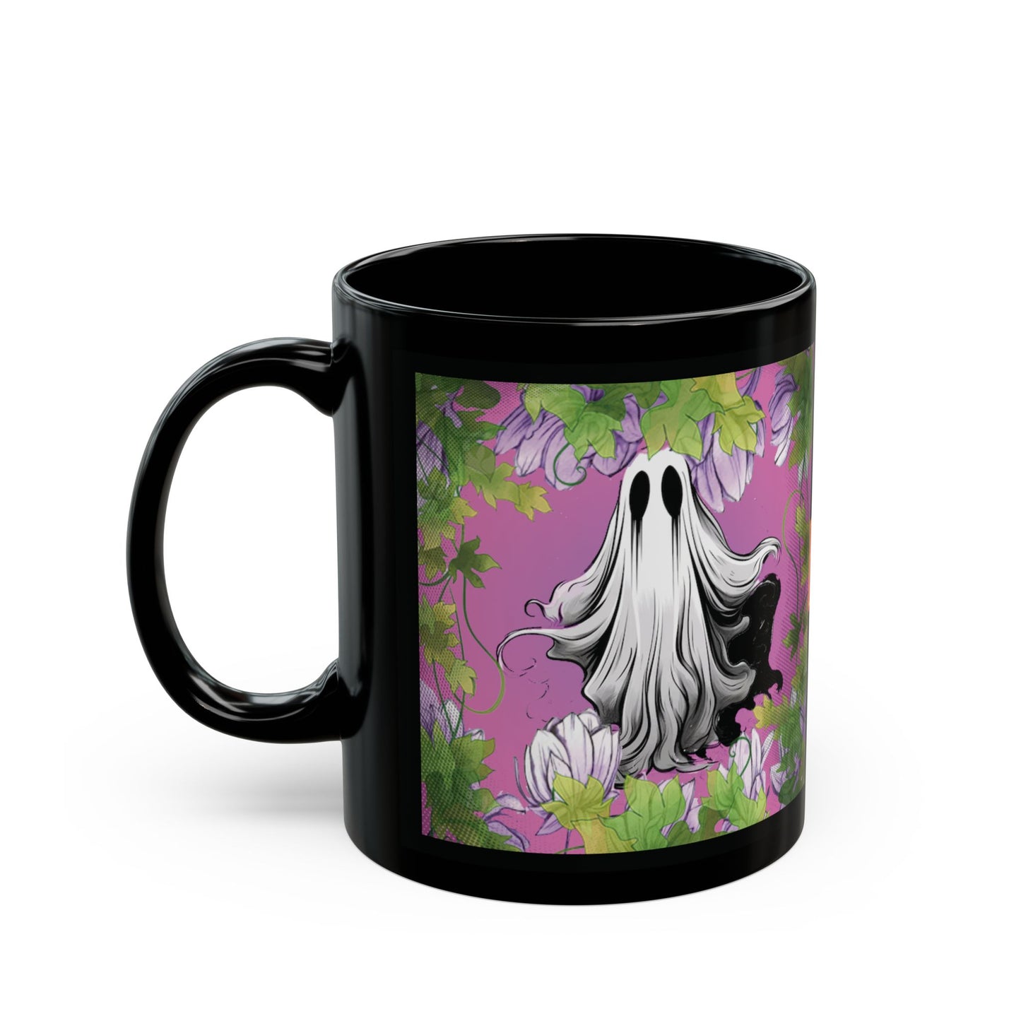 Halloween Mug - Whimsical and Spooky Black Mug (11oz, 15oz)