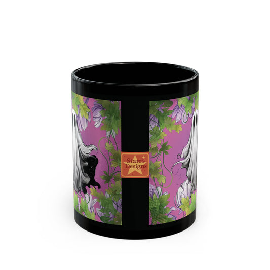 Halloween Mug - Whimsical and Spooky Black Mug (11oz, 15oz)