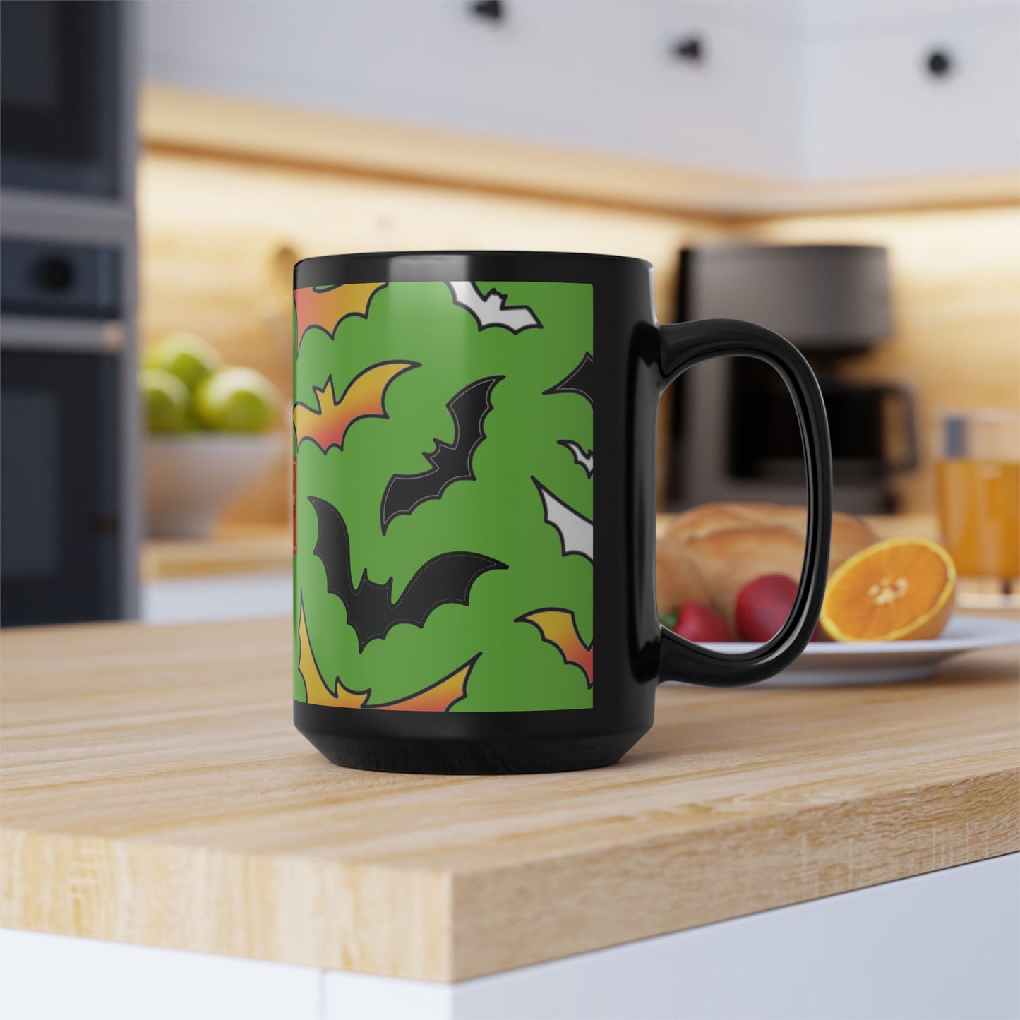 Mug - Fun and Classic Halloween Design 15oz Black Mug