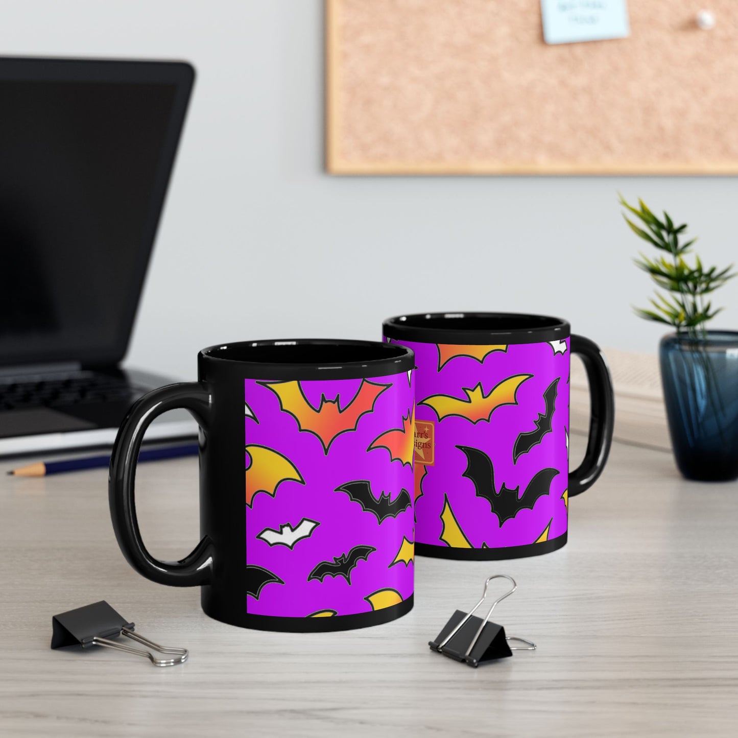 Halloween Bat Mug, Spooky Coffee Cup, Halloween Decor, Gift for Her, Unique Drinking Mug, Seasonal Kitchenware