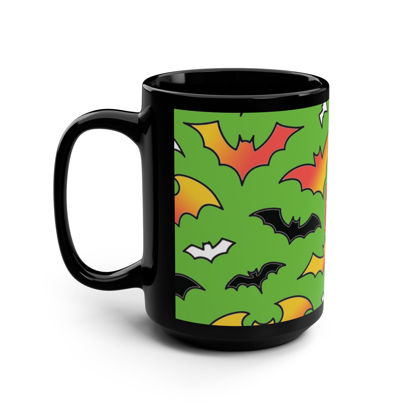 Mug - Fun and Classic Halloween Design 15oz Black Mug