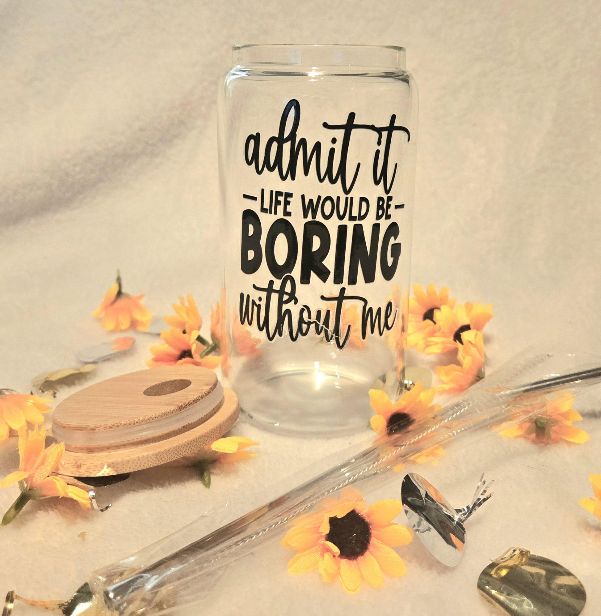 Trendy glassware great for cold brew coffee, matcha, tea, and much more.