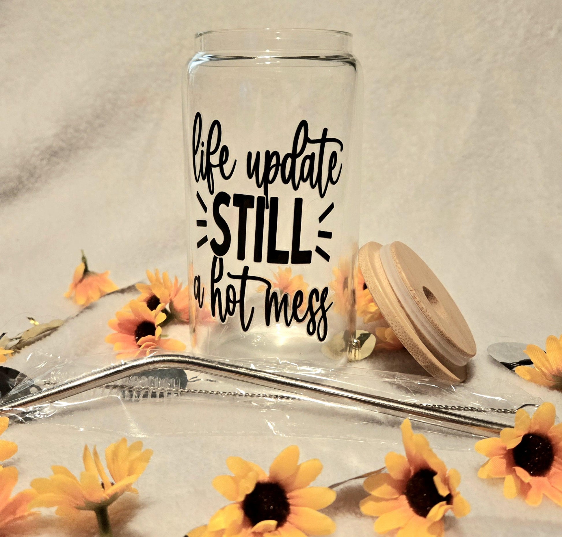 Trendy glassware great for cold brew coffee, matcha, tea, and much more.