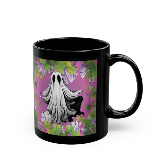 Halloween Mug - Whimsical and Spooky Black Mug (11oz, 15oz)